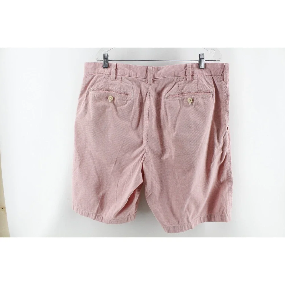 Banana Republic Mens Golf Shorts Chino 38 Pink White striped 100% Cotton‎